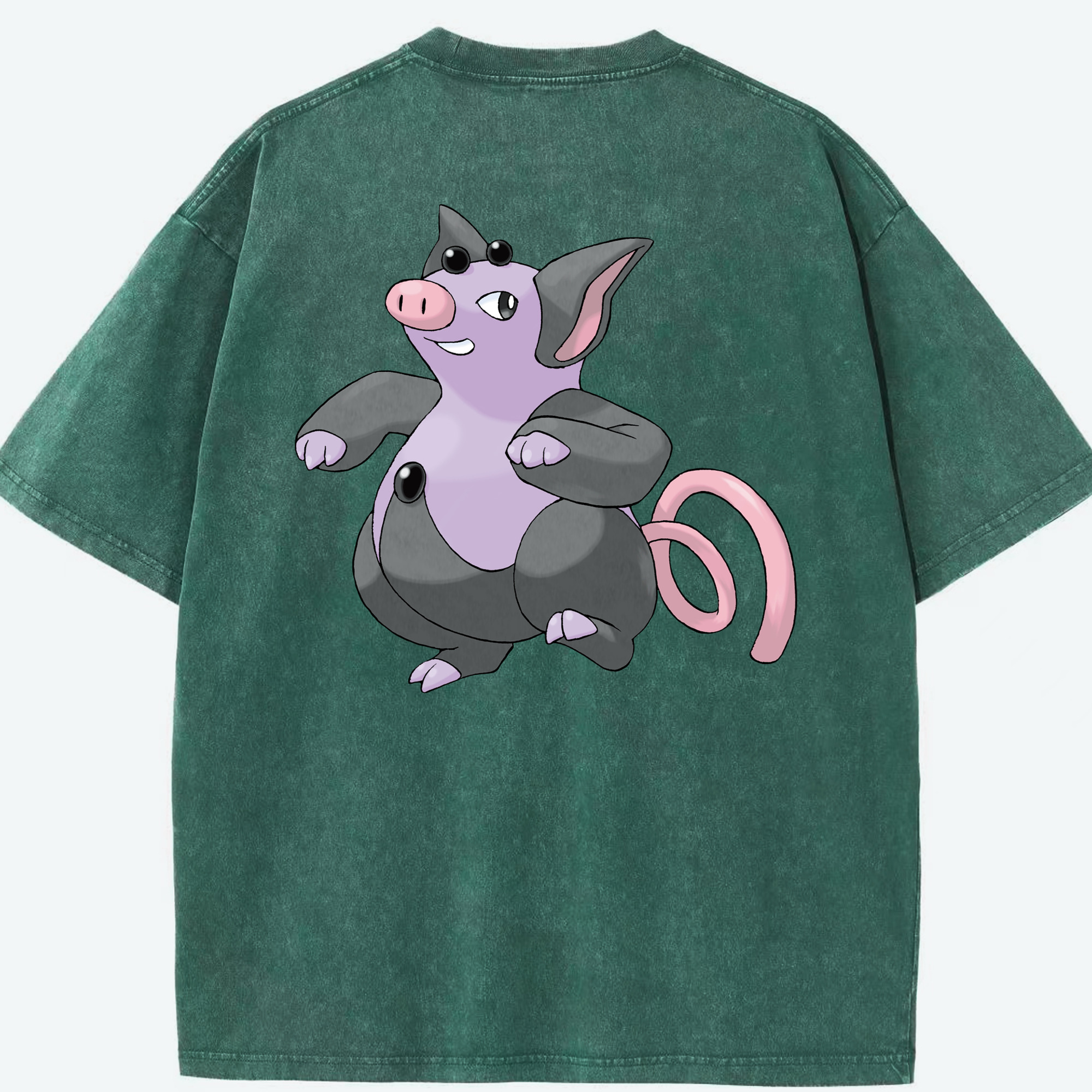 （画像用） ポケットモンスター Pokémon 綿100% ヴィンテージ風 半袖Tシャツ（背面プリント）